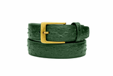 Ostrich Quill Belt in Forest Green