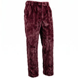 Calvere Furs Men's Mink Sections Pants in Burgundy