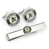 MLB Oakland A's Cufflinks and Tie Bar Gift Set in #color_