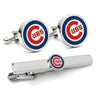 MLB Chicago Cubs Cufflinks and Tie Clip Gift Set in #color_