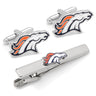 NFL Denver Broncos Cufflinks and Tie Bar Gift Set