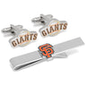 MLB San Francisco Giants Baseball Cufflinks and Tie Bar Gift Set in #color_