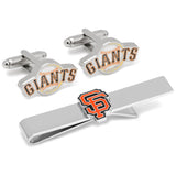 MLB San Francisco Giants Baseball Cufflinks and Tie Bar Gift Set