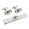 NFL Green Bay Packers Cufflinks and Tie Bar Gift Set in #color_