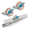 NFL Miami Dolphins Cufflinks and Tie Clip Gift Set in #color_