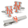 MLB New York Mets Cufflinks and Tie Clip Gift Set in #color_