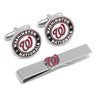 MLB Washington Nationals Cufflinks and Tie Bar Gift Set in #color_