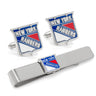NHL New York Rangers Cufflinks & Tie Bar Gift Set in #color_