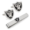 NFL Las Vegas Raiders Cufflinks and Tie Bar Gift Set in #color_