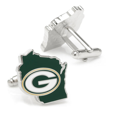 NFL Green Bay Packers State Shaped Cufflinks