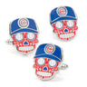 MLB Chicago Cubs Sugar Skull Cufflinks & Lapel Pin Gift Set in #color_