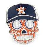 MLB Houston Astros Sugar Skull Lapel Pin