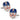 MLB New York Mets Sugar Skull Cufflinks & Lapel Pin Gift Set in #color_