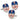 MLB New York Mets Sugar Skull Cufflinks & Lapel Pin Gift Set in #color_