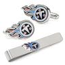 NFL Tennessee Titans Cufflinks and Tie Bar Gift Set in #color_
