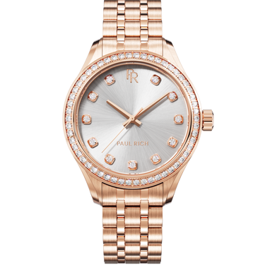 Paul Rich US Crystelle Rose Gold Silver Watch