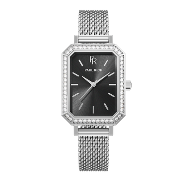 Paul Rich US Icon Silver Black Steel Watch