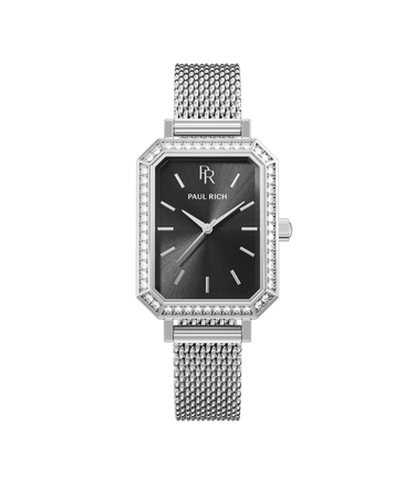 Paul Rich US Icon Silver Black Steel Watch