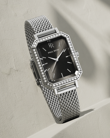 Paul Rich US Icon Silver Black Steel Watch