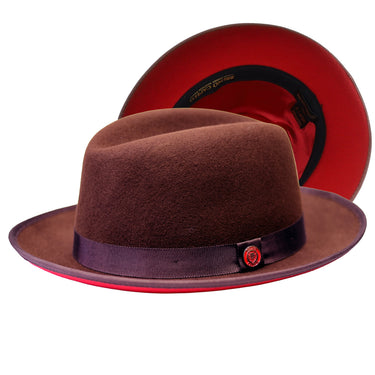 Bruno Capelo Princeton Wool Red Bottom Hat in Mink Red