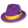 Ferrecci Brooks in Purple Australian Wool Felt Trilby