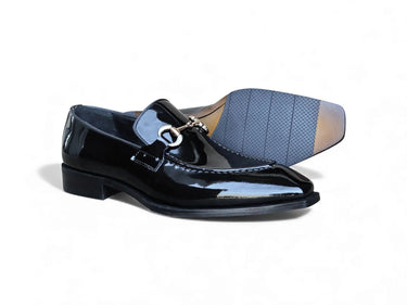Carrucci Shoes Patent Leather Buckle Loafer
