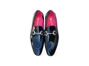 Carrucci Shoes Patent Leather Horse Bit Loafer