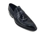 Carrucci Shoes Patent Leather Tuxedo Penny Loafer