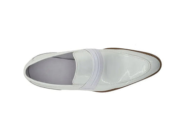 Carrucci Shoes Patent Leather Tuxedo Penny Loafer