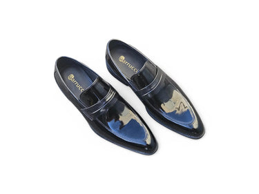 Carrucci Shoes Patent Leather Tuxedo Penny Loafer