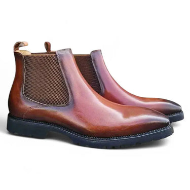 Patina Chelsea Boot Lug Sole in Cognac