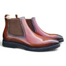Patina Chelsea Boot Lug Sole in Cognac #color_ Cognac