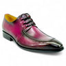 Carrucci Shoes Patina Calfskin Lace-Up Oxford in Pink