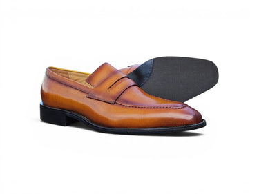 Carrucci Shoes Patina Finished Penny Loafer