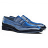 Carrucci Shoes Patina Finished Penny Loafer in Black #color_ Black