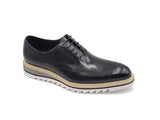 Carrucci Patina Wing-tip Oxford Medallion Shoe