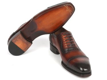 Paul Parkman Goodyear Welted Cap Toe Oxfords in Brown