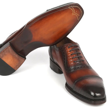 Paul Parkman Goodyear Welted Cap Toe Oxfords in Brown in #color_