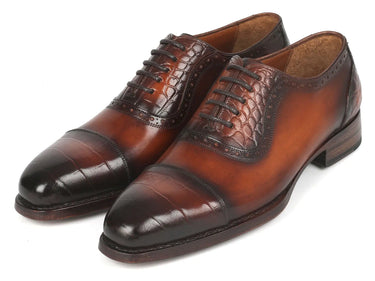 Paul Parkman Goodyear Welted Cap Toe Oxfords in Brown