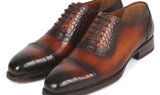 Paul Parkman Goodyear Welted Cap Toe Oxfords in Brown