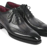 Paul Parkman Goodyear Welted Men's Wingtip Oxfords in Black & Gray