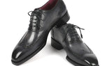 Paul Parkman Goodyear Welted Men's Wingtip Oxfords in Black & Gray