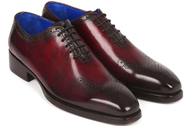 Paul Parkman Goodyear Welted Punched Oxfords in Bordeaux