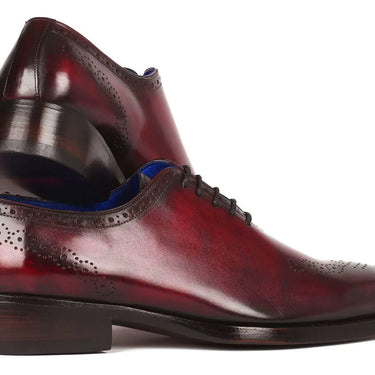 Paul Parkman Goodyear Welted Punched Oxfords in Bordeaux in #color_
