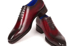 Paul Parkman Goodyear Welted Punched Oxfords in Bordeaux