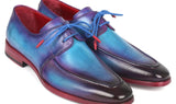Paul Parkman Men's Apron Derby Shoes in Turquoise & Purple