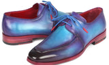 Paul Parkman Men's Apron Derby Shoes in Turquoise & Purple