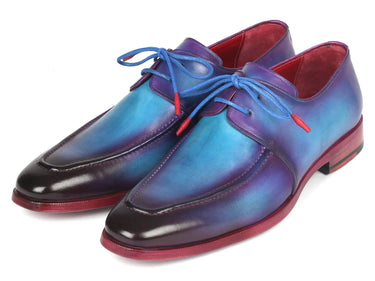 Paul Parkman Men's Apron Derby Shoes in Turquoise & Purple