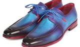 Paul Parkman Men's Apron Derby Shoes in Turquoise & Purple