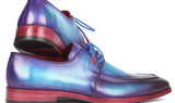 Paul Parkman Men's Apron Derby Shoes in Turquoise & Purple